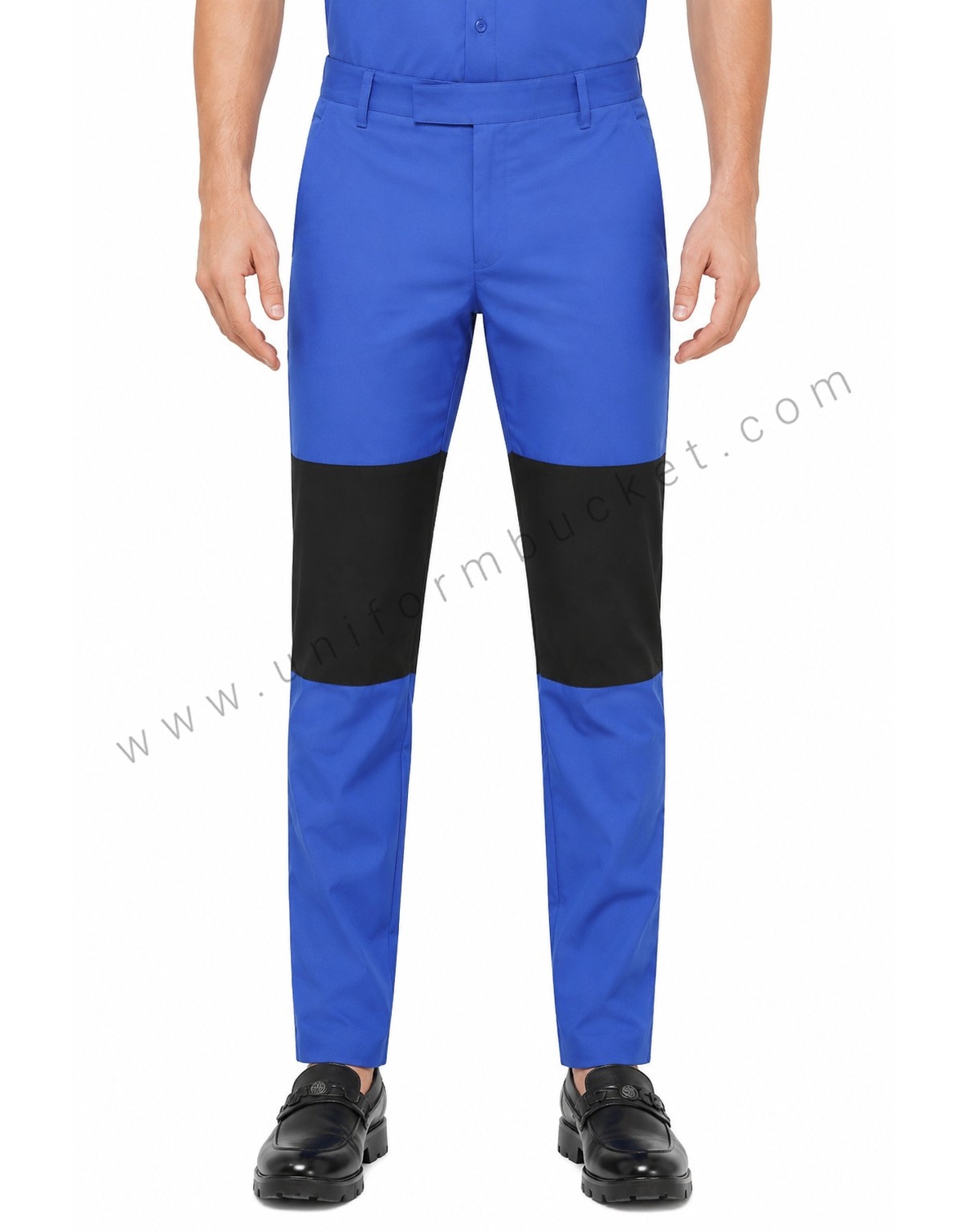 Royal Blue Belted Work Trouser view 1
